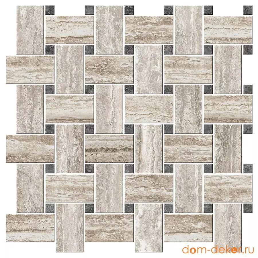 Мозаика ITALIAN ICON VEIN Cut Chesterfield Mix Caldo Mosaico 42,1x42,1 Lapp Lux (под заказ)