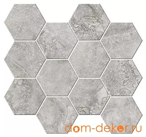 Мозаика ITALIAN ICON CROSS Cut Grey Mosaico Esagoni T12 32,8x35 Nat- Rett (под заказ)