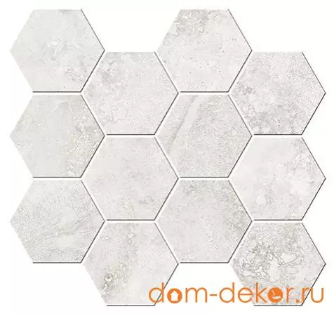 Мозаика ITALIAN ICON CROSS Cut White Mosaico Esagoni T12 32,8x35 Nat- Rett (под заказ)
